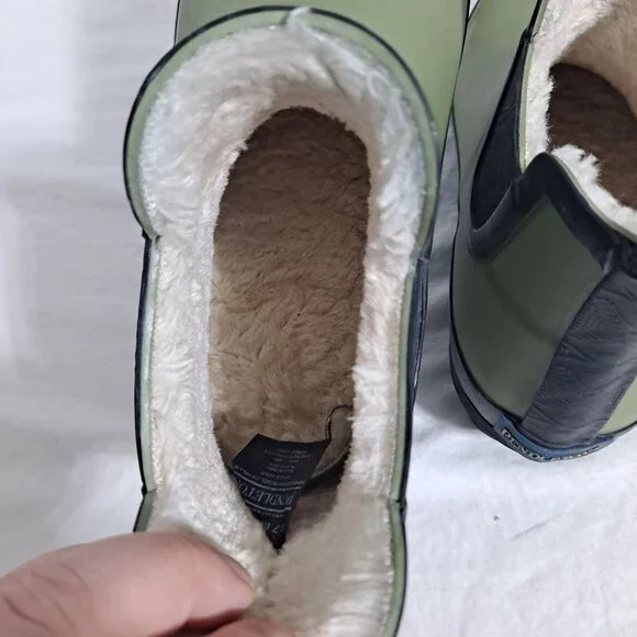 Pendleton Chelsea Boots Woman 7 Green Rubber Waterproof Lined Slip On Comfort - Picture 10 of 14